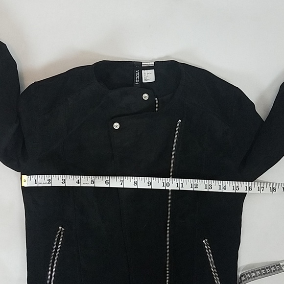 H & M Divided Black Suede Moto Jacket - Picture 5 of 7